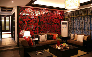 山東135平米中式大戶型裝修實景圖