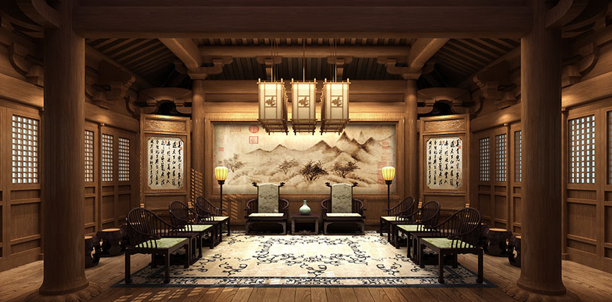 如何布置一個(gè)招財(cái)進(jìn)寶的別墅中式裝修風(fēng)水