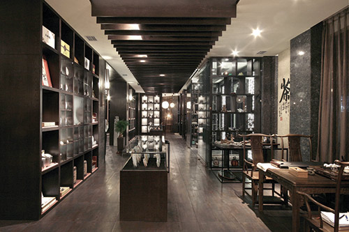 賦有江南秀雅的古樸茶樓裝修效果圖