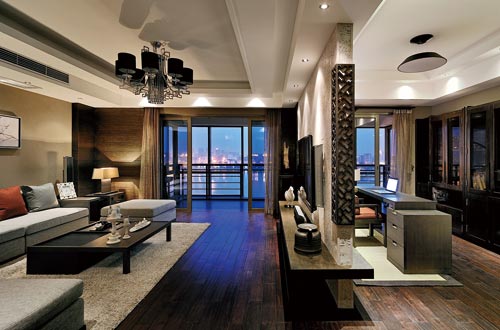 現(xiàn)代中式風(fēng)格設(shè)計的三居室裝效果圖