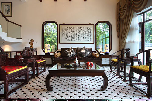 寬敞明亮的別墅古典中式設(shè)計(jì)案例