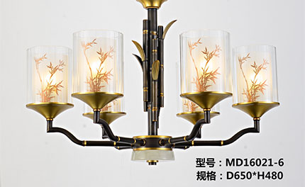 波爾圖新中式全銅竹子造型客廳書(shū)房吊燈