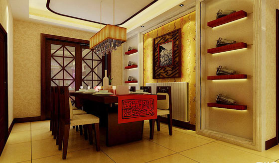 中式裝修餐廳效果圖