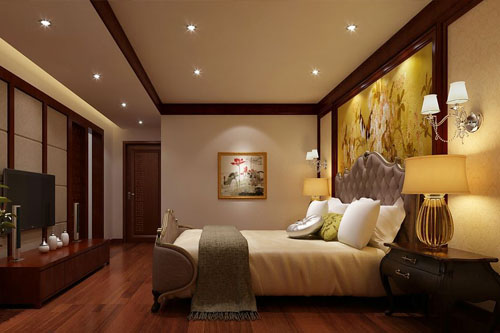 臥室地板的顏色的運用和整個房間的氛圍很協(xié)調(diào)