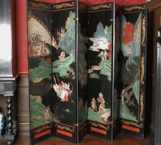 古典風格的屏風