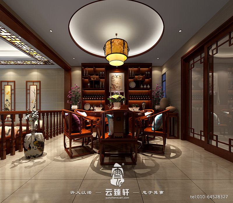 簡約中式家裝餐廳效果圖裝修