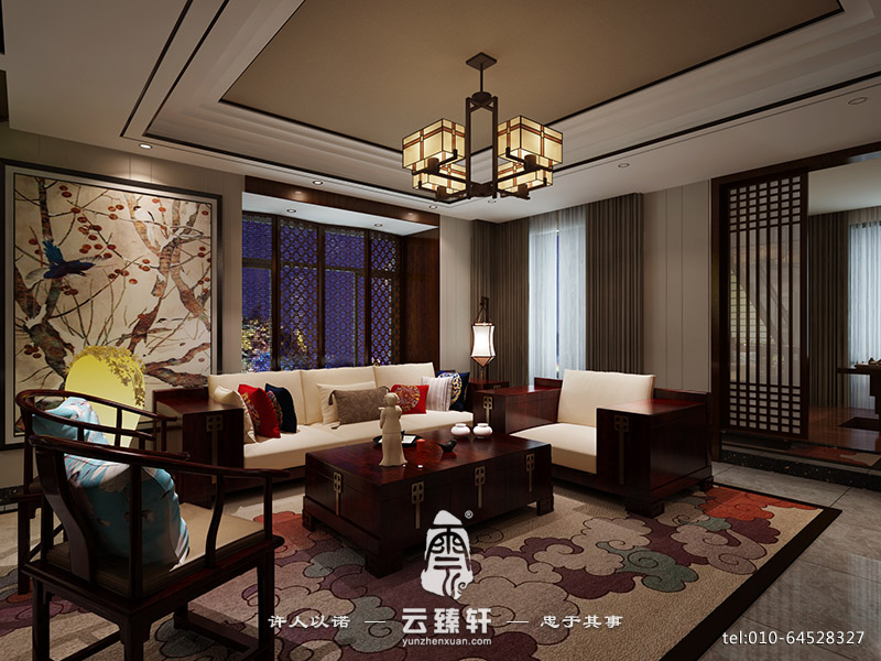 簡(jiǎn)約中式客廳效果圖