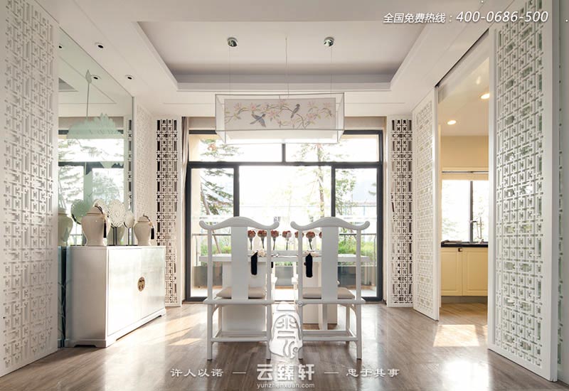 餐廳簡潔大氣木質家具中式設計