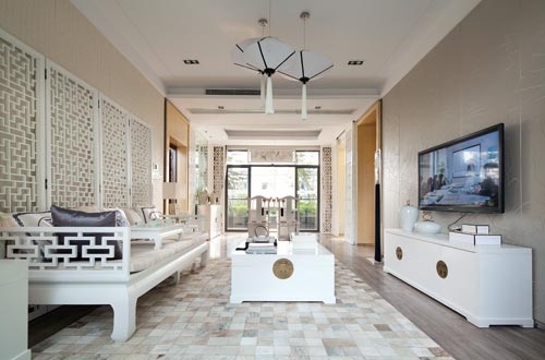 簡潔大氣木質家具中式設計