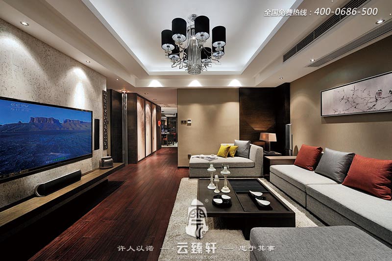 隔完之后的客廳看起來還是那么的大氣，敞亮，