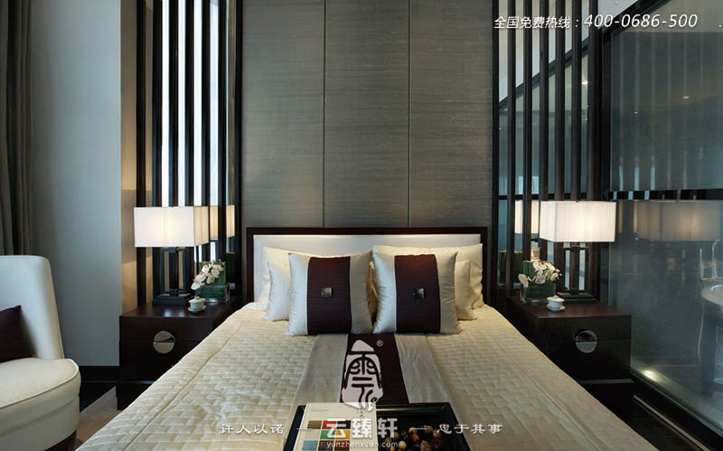 中式精品住宅設(shè)計(jì)的臥室裝修效果圖