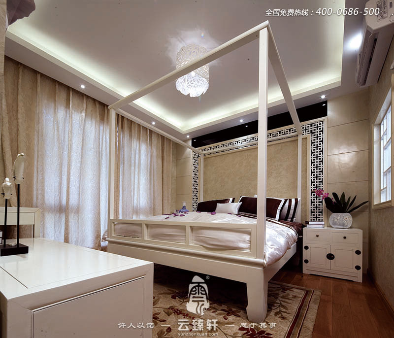 新中式臥室的設計效果圖