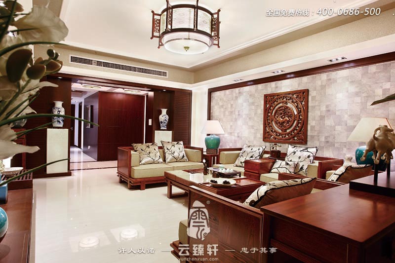 優(yōu)雅寧靜的新中式風(fēng)格客廳設(shè)計(jì)裝修案例