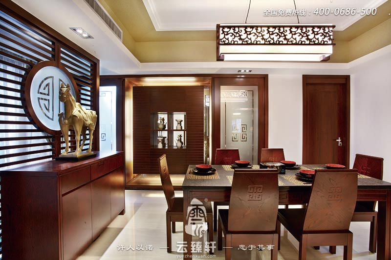 新中式風(fēng)格的餐廳裝修案例
