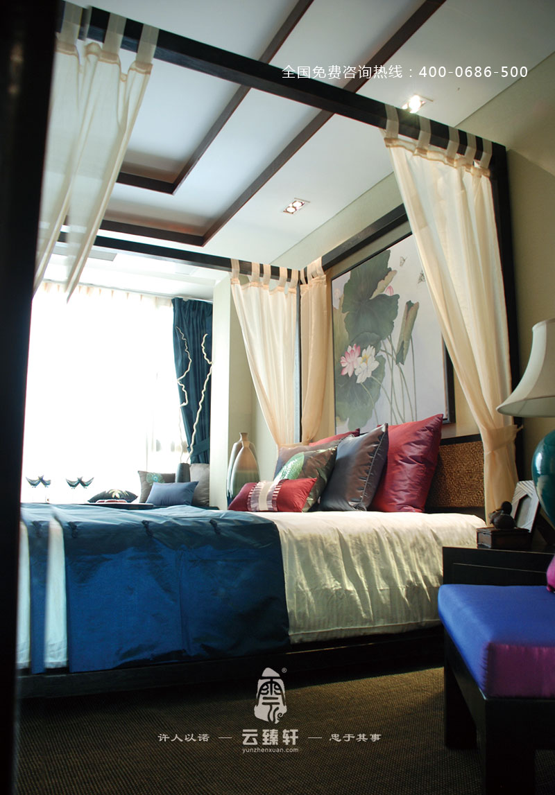 新中式風格臥室設計效果圖