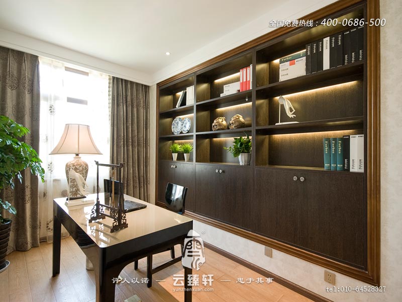 丁字形中式書房展示柜的設(shè)計(jì)