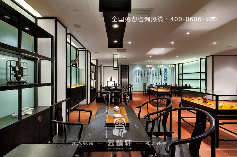 黑色的茶桌椅的裝修效果圖