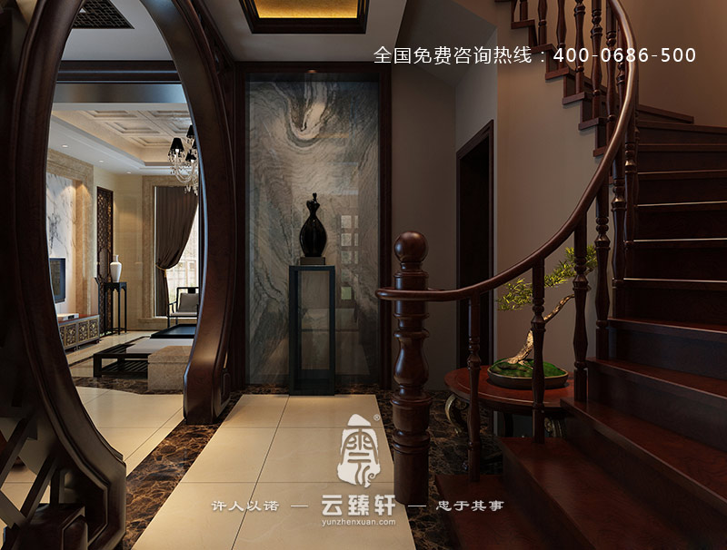 樓梯口玄關處裝修效果圖