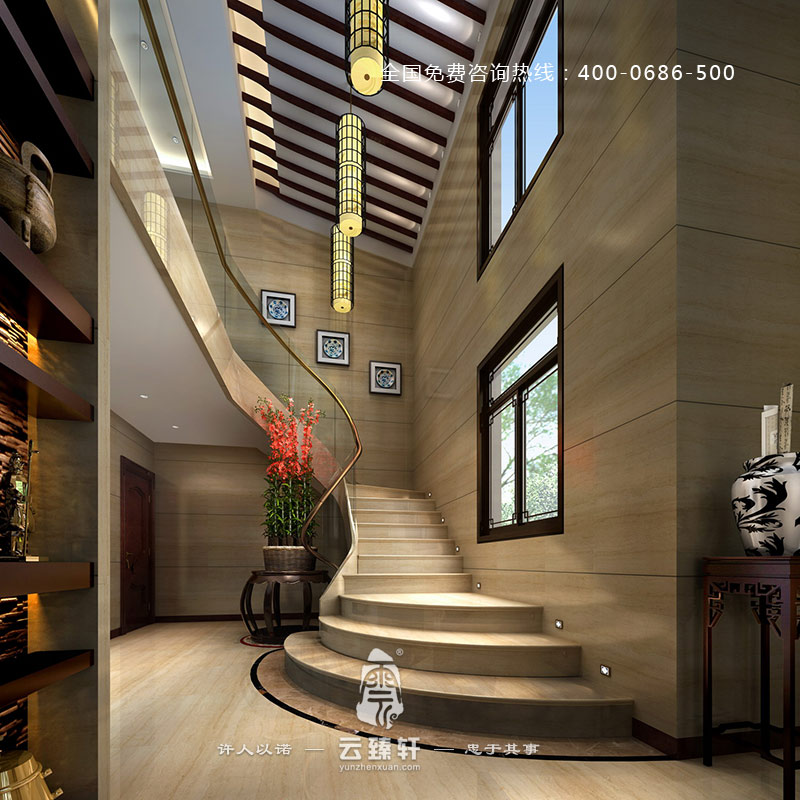 簡(jiǎn)約的樓梯口處裝修效果圖