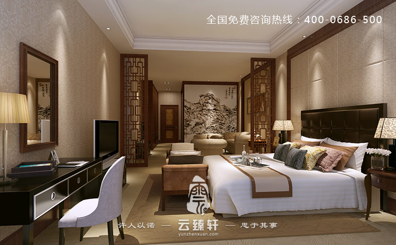 極簡中式臥室裝修效果圖