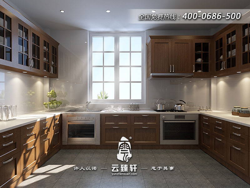 廚房的裝修色彩與整體的主色調統一