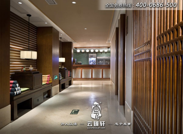 SPA養生服務臺的一個視角簡潔、素雅