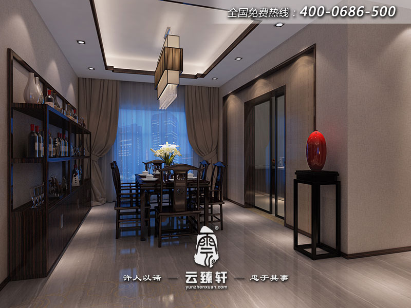 中式餐廳的設計裝修趨向于簡約