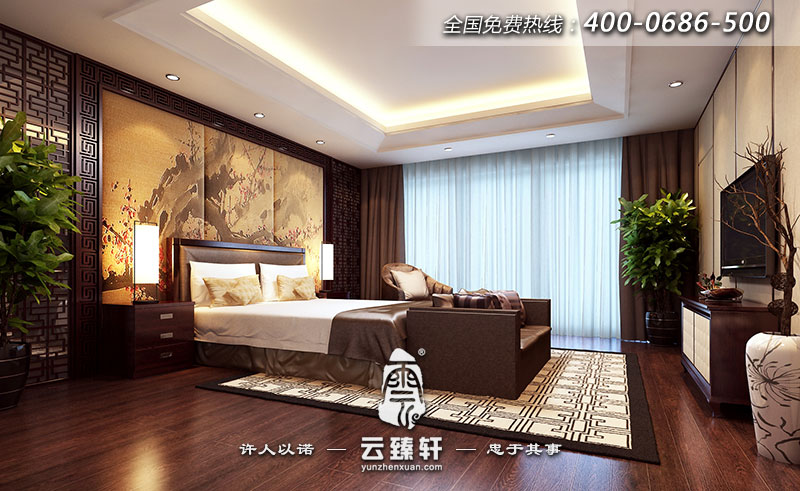 主臥沒有運用繁瑣的元素