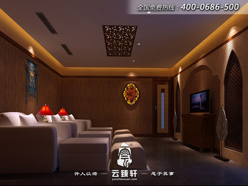 養生會所的足療區域裝修效果圖