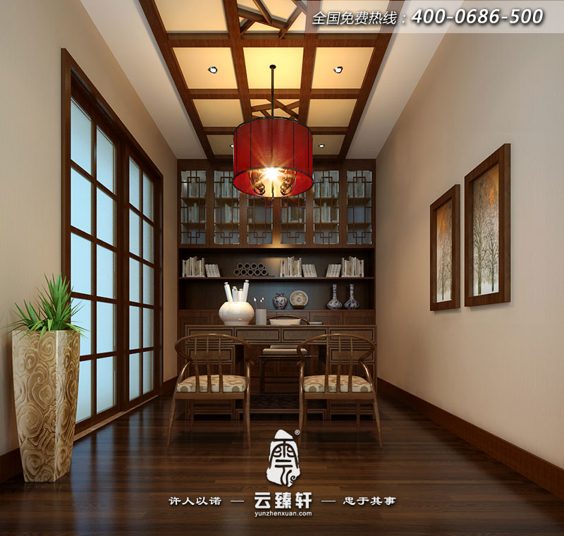 古典書房效果圖