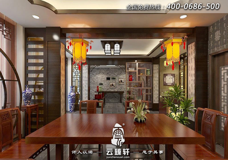 茶葉店的右側(cè)的品茶區(qū)