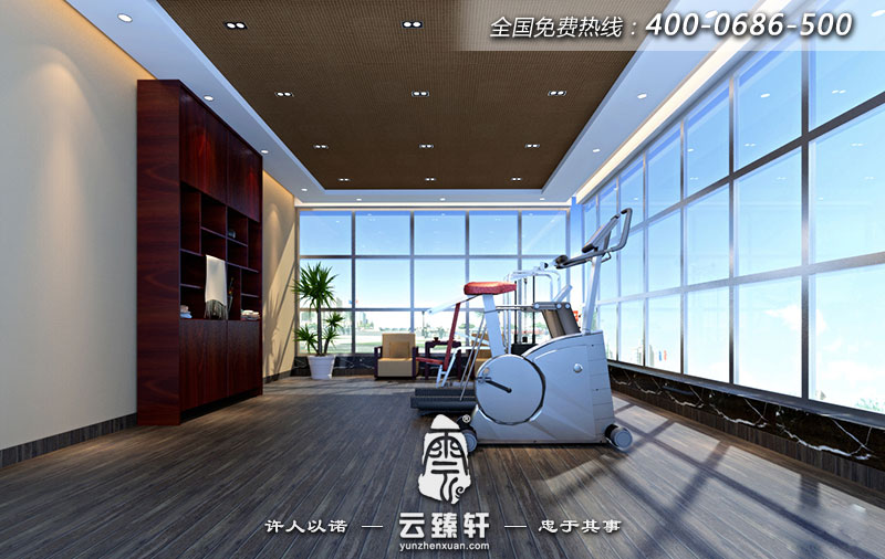 中式別墅健身房的裝修設計簡約