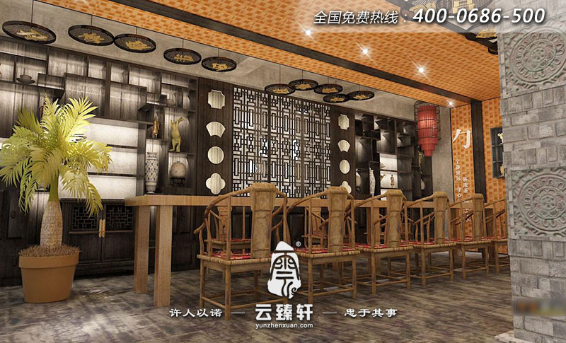 茶樓的大廳設(shè)計效果圖