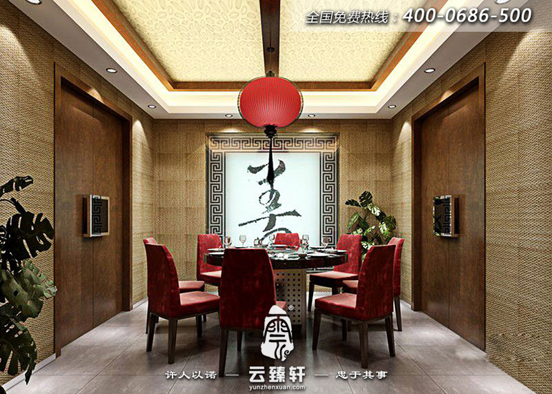 中式飯店包間裝修效果圖