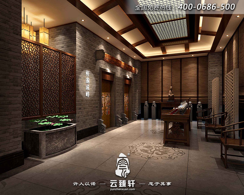 古典餐廳的廊道設(shè)計效果圖