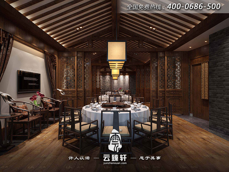 古典中式餐廳包間設(shè)計圖片