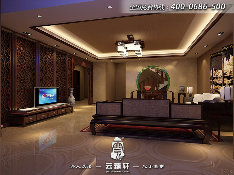 新中式別墅客廳圖片