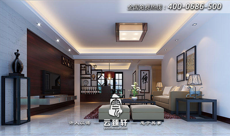 簡約中式客廳裝修