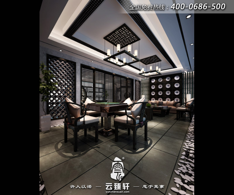 茶樓棋牌室裝飾圖片