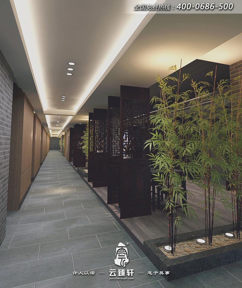 茶樓包廂的裝飾圖片