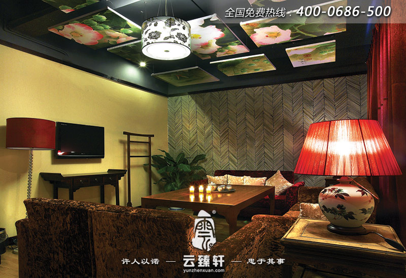 茶館室內裝飾穩重而不古板