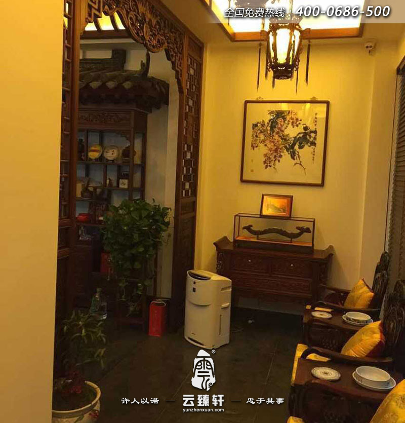 茶樓玄關卡座設計