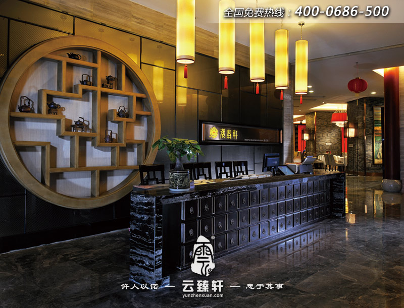 深圳中式風(fēng)格裝修的食府效果圖