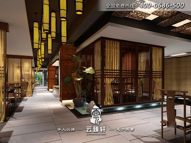 中式餐廳設計效果圖