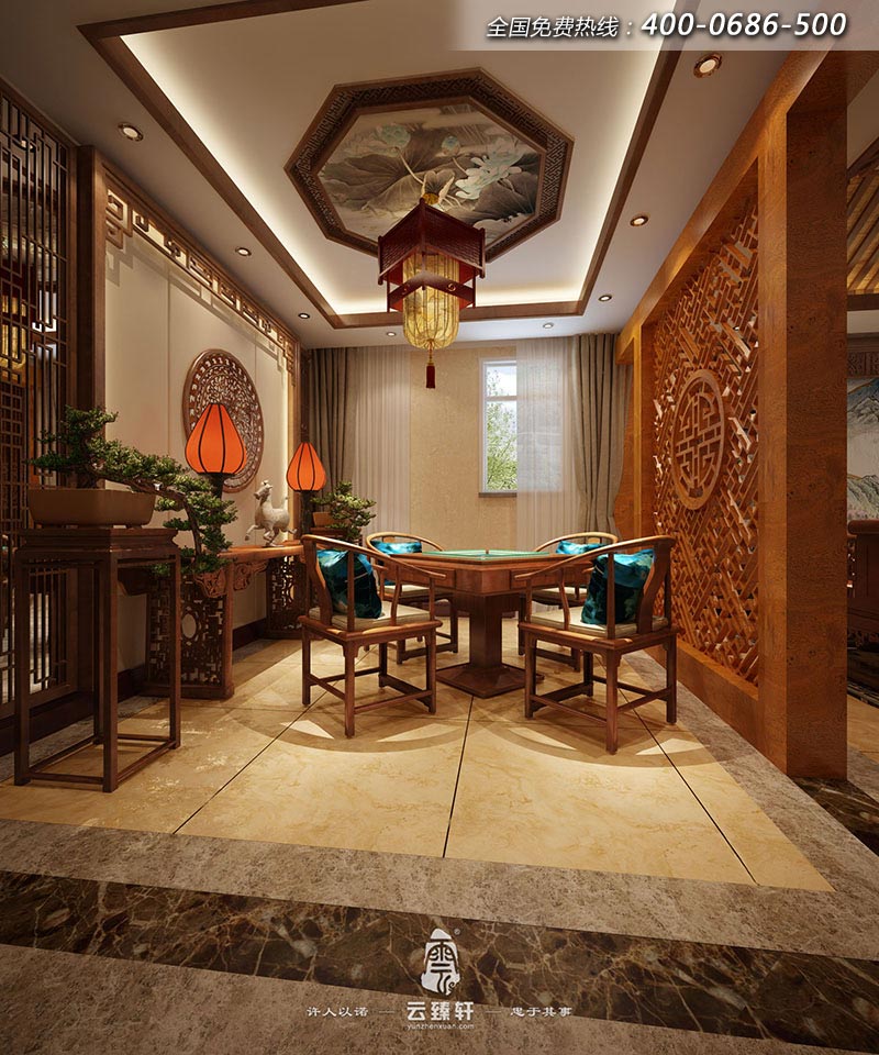 棋牌室家具展廳設計效果圖