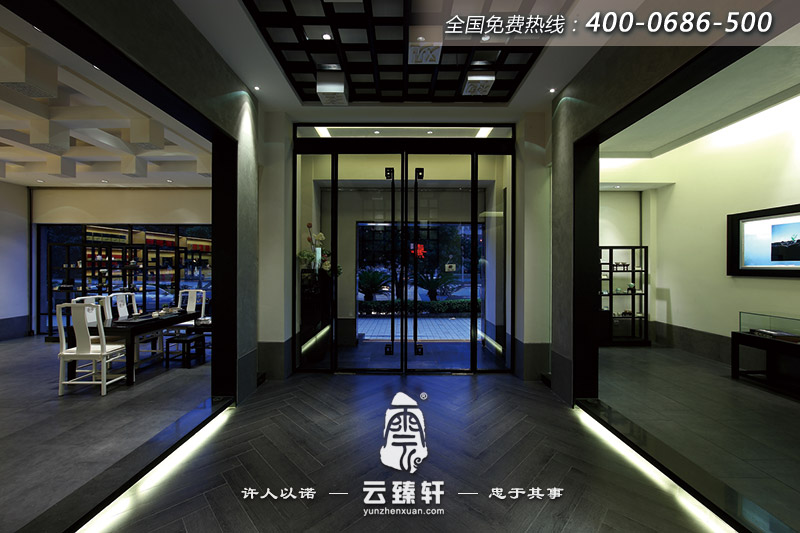 福州中式設(shè)計(jì)的茶文化展示廳效果圖