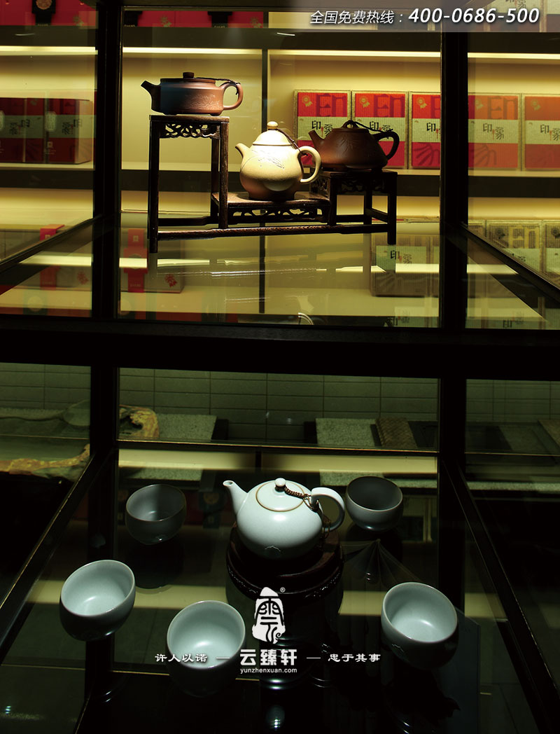 中式茶文化展廳效果圖