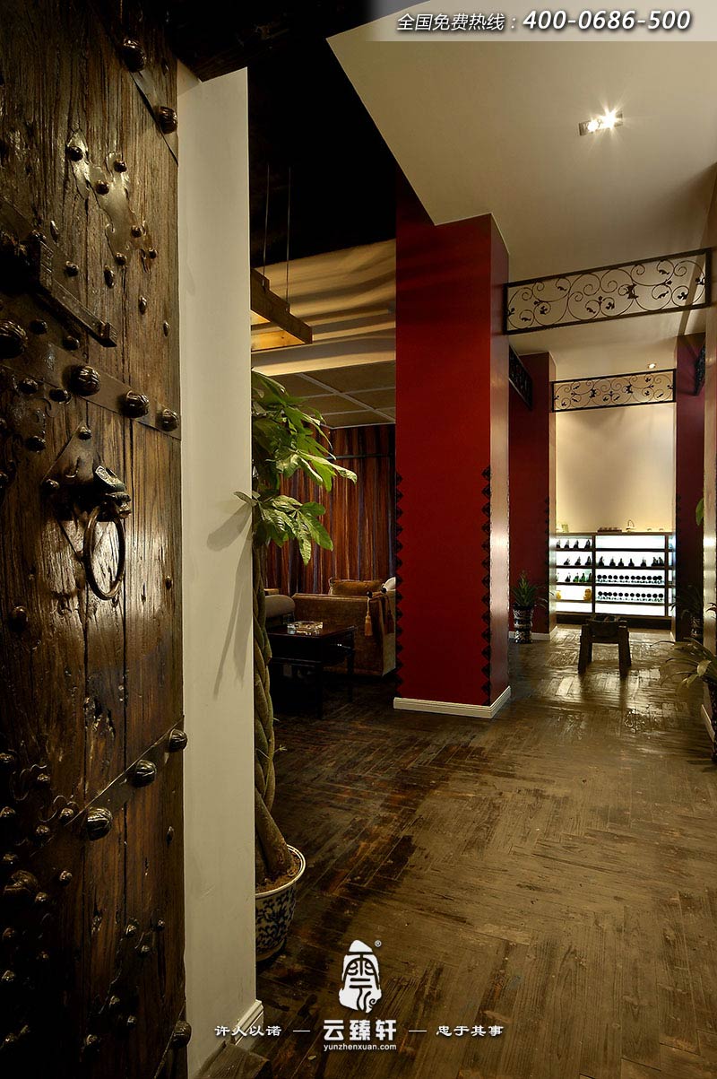 中式辦公室接待區(qū)設計效果圖