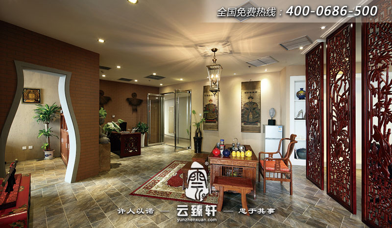 復(fù)古中國風(fēng)辦公室設(shè)計(jì)