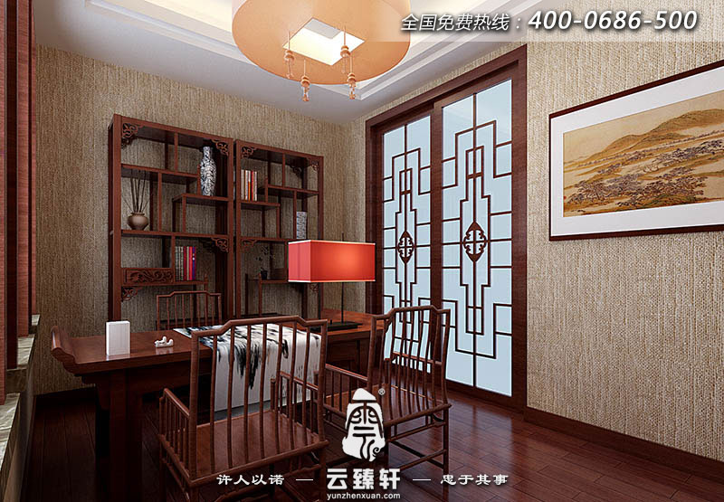 中式書房裝修效果圖